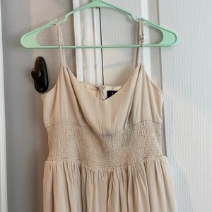 Lulus Full Heart Cream Smocked Midi Dress